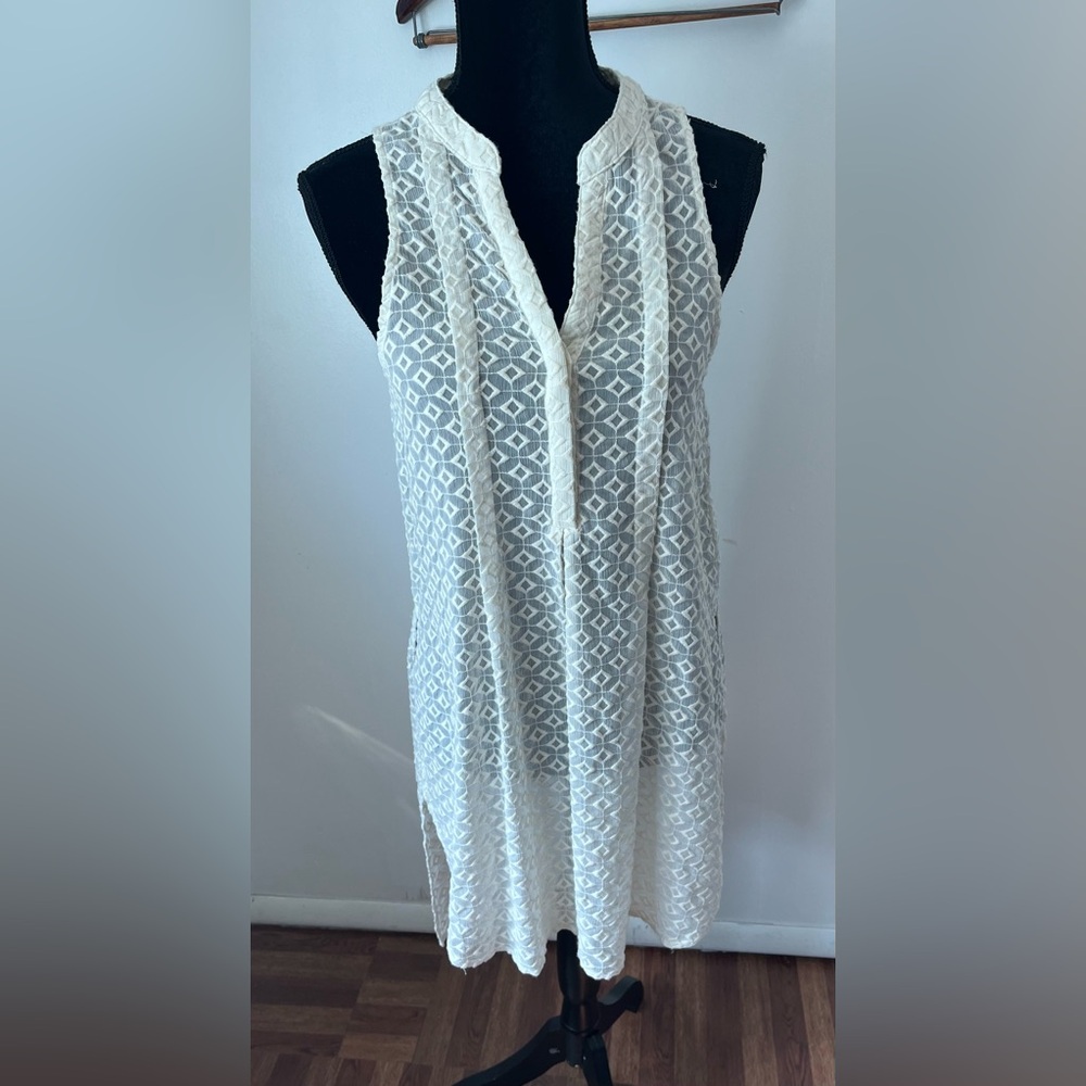 Anthropologie HD in Paris High Low Tank Tunic/Dress Sheer Lagenlook Boho Size Sm